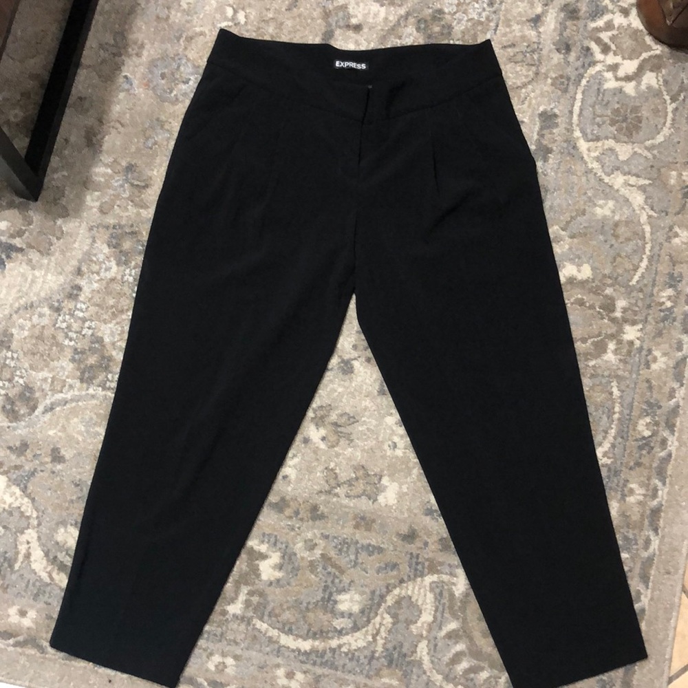 black cropped dress pant